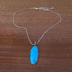 Necklace turquoise charm with a chain